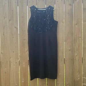 Studio Badgley Mischka Black Sequin Dress